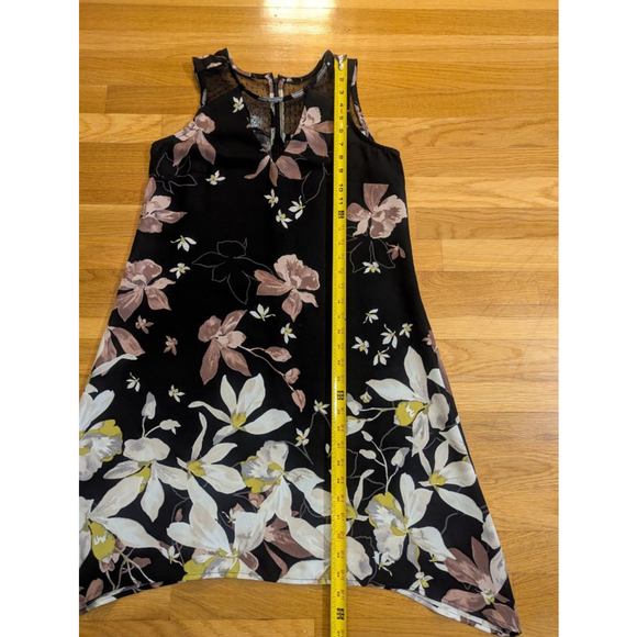 Nicole Miller Studio Black Floral Dress Size 4 - Picture 6 of 7